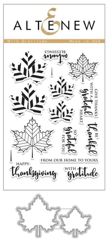 Altenew Stamp & Die Bundle With Gratitude Stamp & Die Bundle