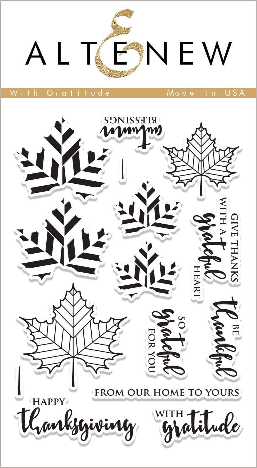 Altenew Stamp & Die Bundle With Gratitude Stamp & Die Bundle