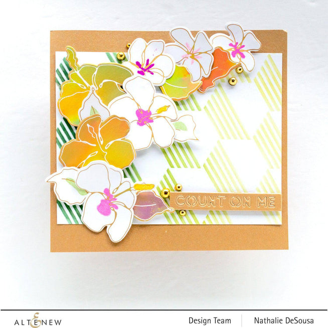 Altenew Stamp & Die & Hot Foil Plate Bundle Linear Life: Tropical Garden Stamp & Die & Hot Foil Plate Bundle