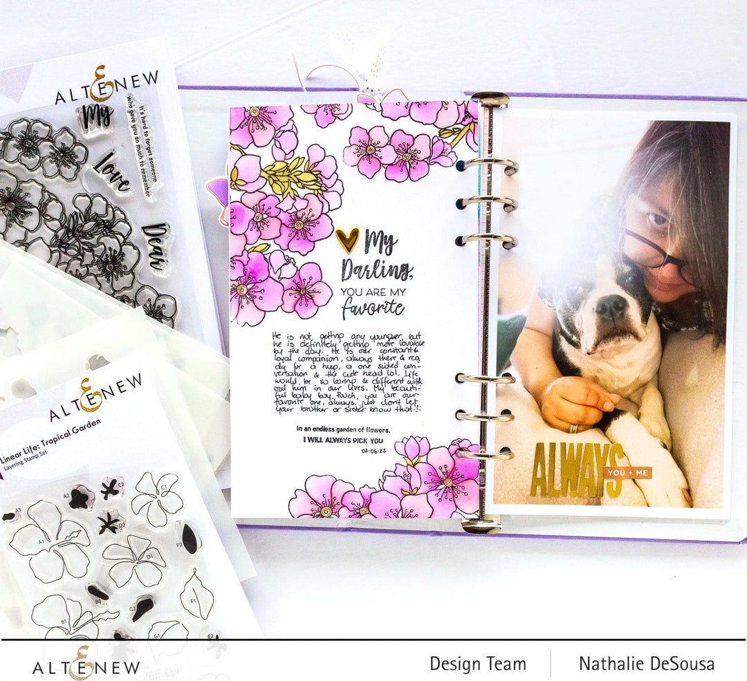 Altenew Stamp & Die & Hot Foil Plate Bundle Linear Life: Tropical Garden Stamp & Die & Hot Foil Plate Bundle