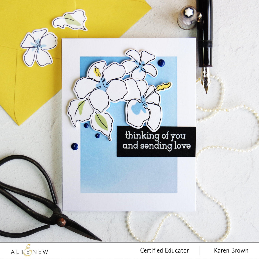Altenew Stamp & Die & Hot Foil Plate Bundle Linear Life: Tropical Garden Stamp & Die & Hot Foil Plate Bundle