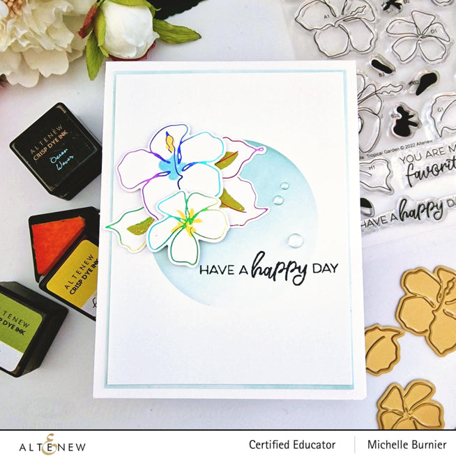 Altenew Stamp & Die & Hot Foil Plate Bundle Linear Life: Tropical Garden Stamp & Die & Hot Foil Plate Bundle