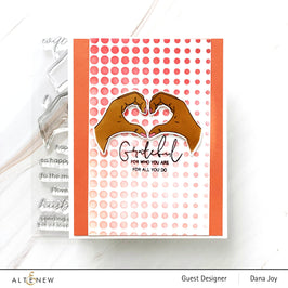 Altenew Stamp & Die & Stencil Bundle A Little Bit of Love Stamp & Die & Coloring Stencil Bundle