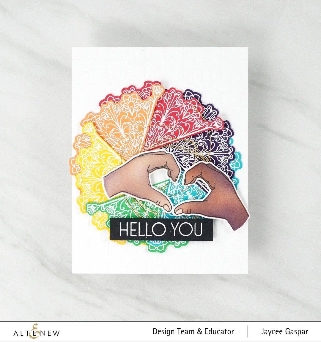 Altenew Stamp & Die & Stencil Bundle A Little Bit of Love Stamp & Die & Coloring Stencil Bundle