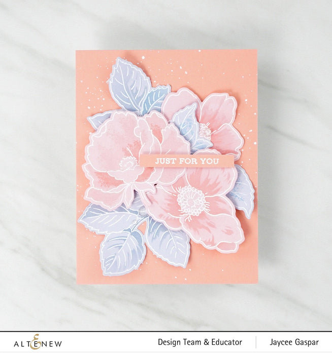 Altenew Stamp & Die & Stencil Bundle Airbrushed Flowers Stamp & Die & Mask Stencil Bundle