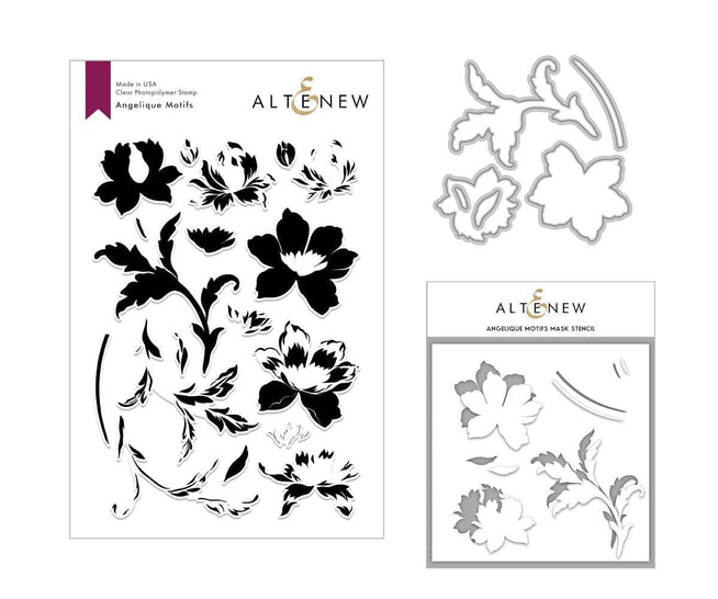 Altenew Stamp & Die & Stencil Bundle Angelique Motifs Stamp & Die & Mask Stencil Bundle
