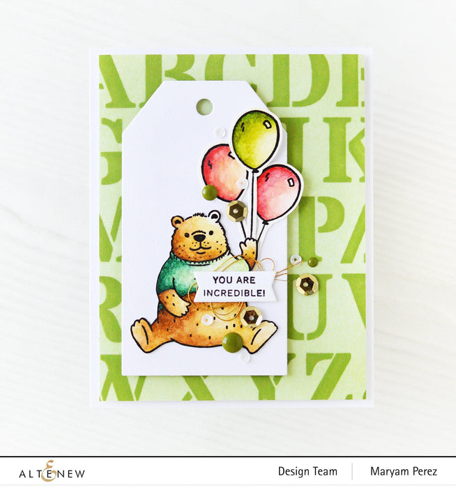 Altenew Stamp & Die & Stencil Bundle Baby Shower Stamp & Die & Coloring Stencil Bundle