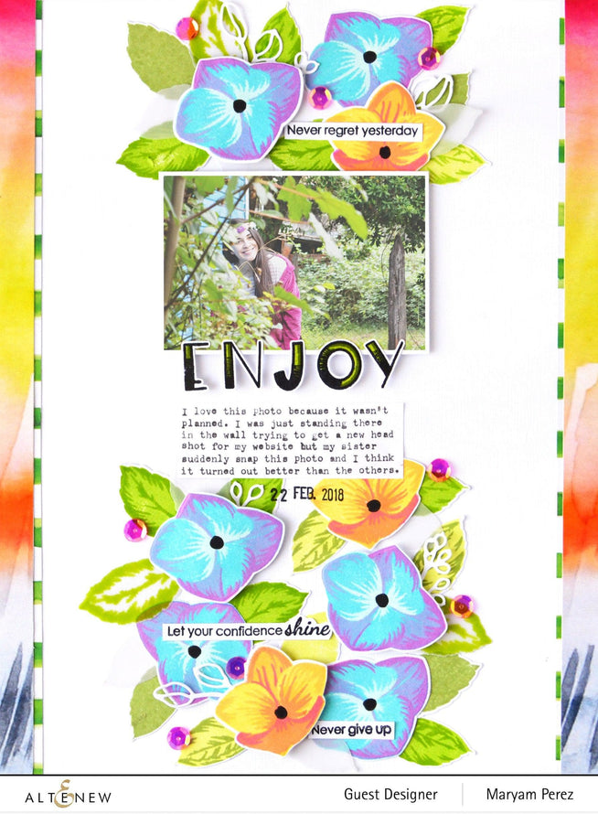 Altenew Stamp & Die & Stencil Bundle Basic Blooms Stamp & Die & Mask Stencil Bundle