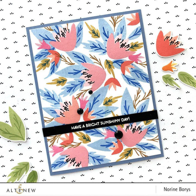 Altenew Stamp & Die & Stencil Bundle Bold Bunch Stamp & Die & Mask Stencil Bundle