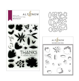 Altenew Stamp & Die & Stencil Bundle Bold Bunch Stamp & Die & Mask Stencil Bundle