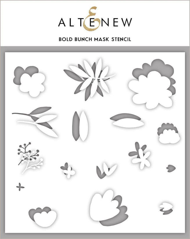Altenew Stamp & Die & Stencil Bundle Bold Bunch Stamp & Die & Mask Stencil Bundle