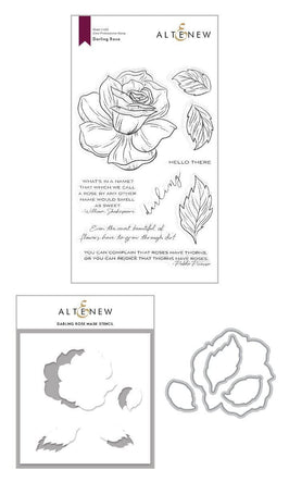 Altenew Stamp & Die & Stencil Bundle Darling Rose Stamp & Die & Mask Stencil Bundle