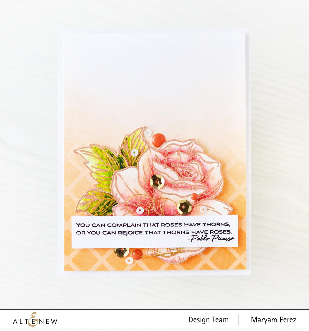 Altenew Stamp & Die & Stencil Bundle Darling Rose Stamp & Die & Mask Stencil Bundle