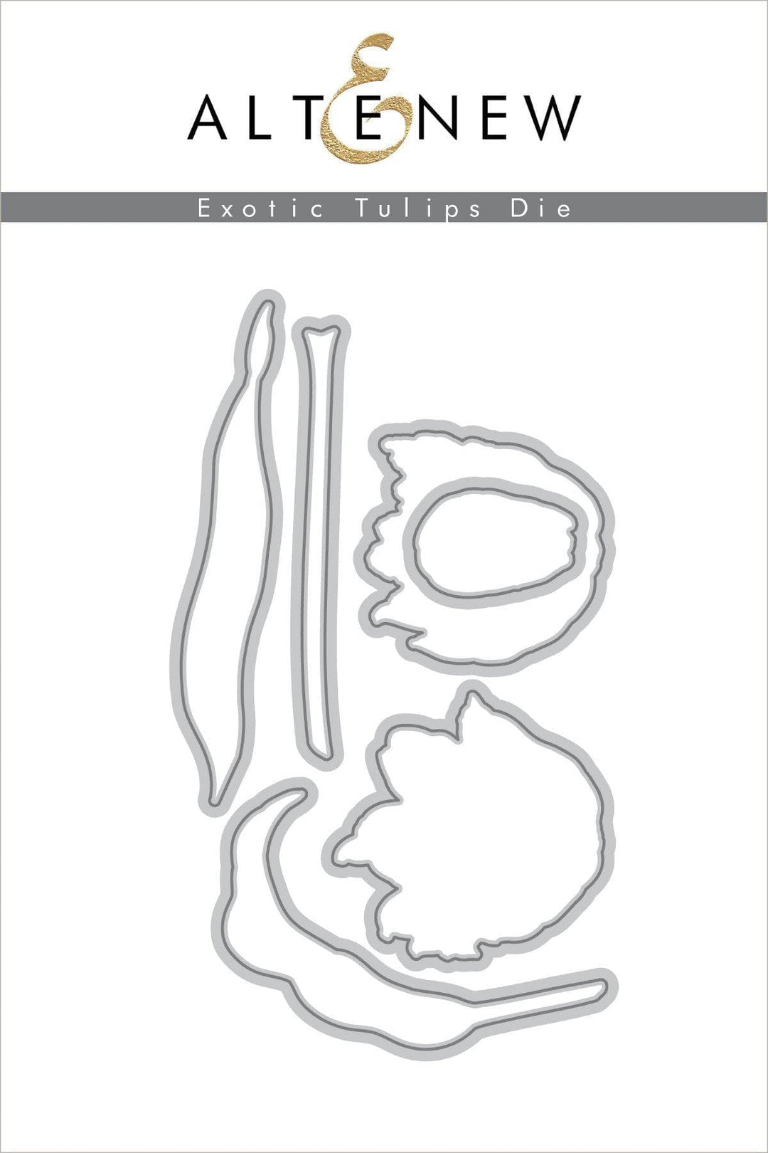 Altenew Stamp & Die & Stencil Bundle Exotic Tulips Stamp & Die & Mask Stencil Bundle