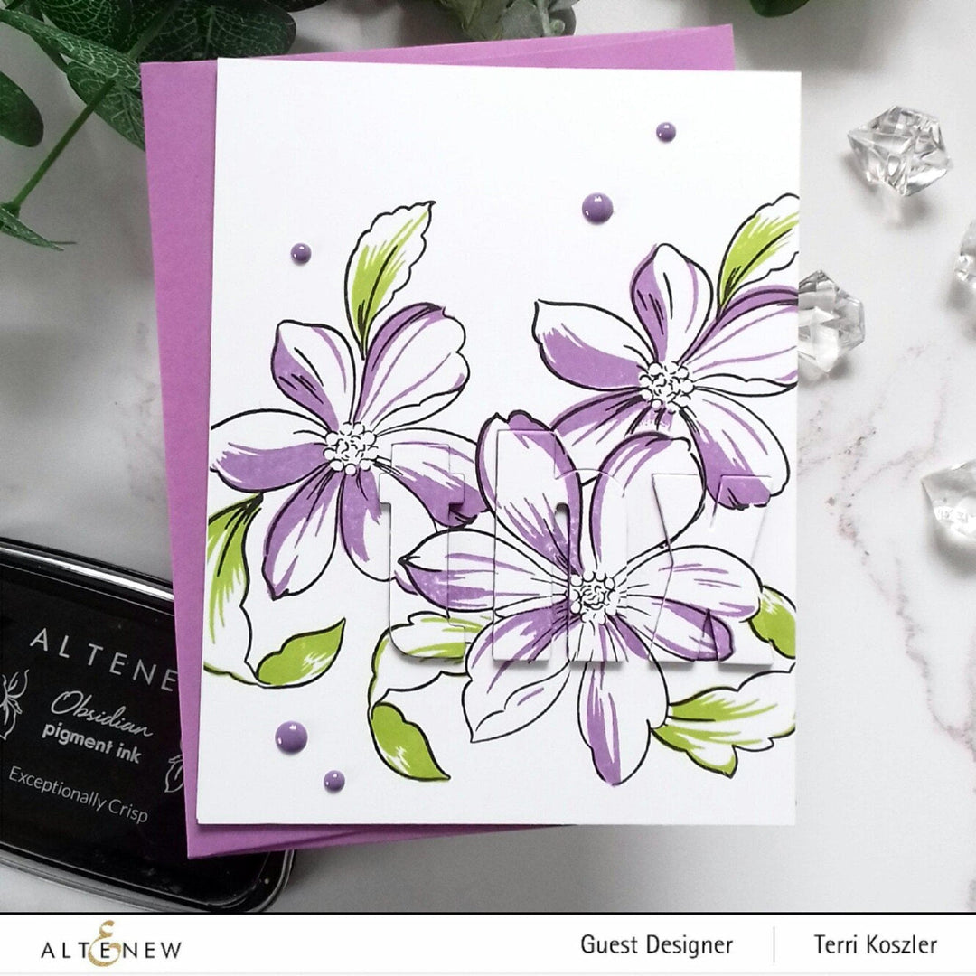 Altenew Stamp & Die & Stencil Bundle Fabulous Florets Stamp & Die & Mask Stencil Bundle