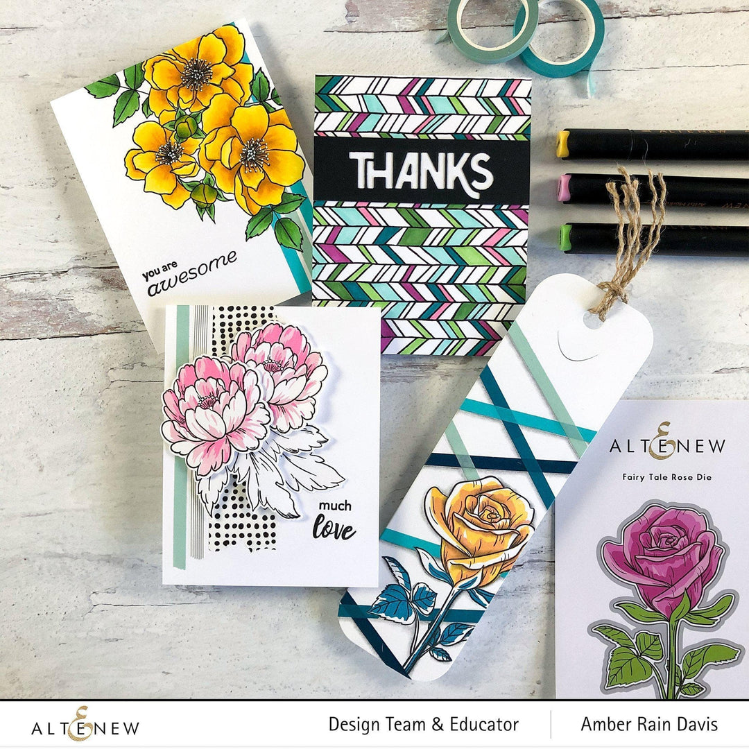 Altenew Stamp & Die & Stencil Bundle Fairy Tale Rose Stamp & Die & Stencil Bundle