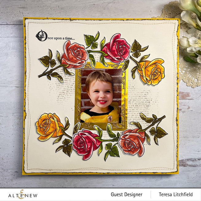 Altenew Stamp & Die & Stencil Bundle Fairy Tale Rose Stamp & Die & Stencil Bundle