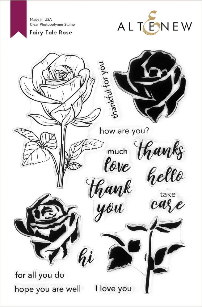 Altenew Stamp & Die & Stencil Bundle Fairy Tale Rose