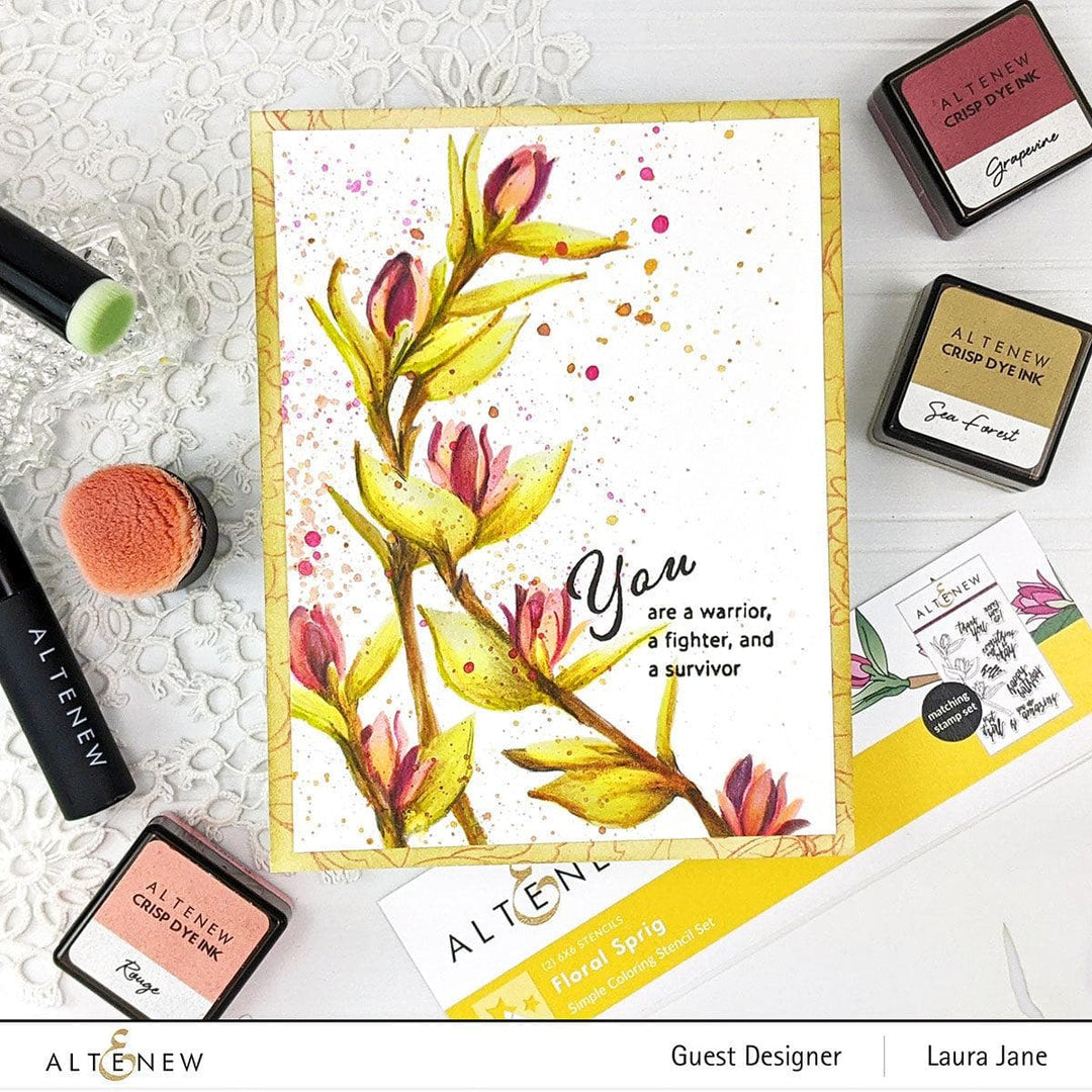 Altenew Stamp & Die & Stencil Bundle Floral Sprig Stamp & Die & Stencil Bundle