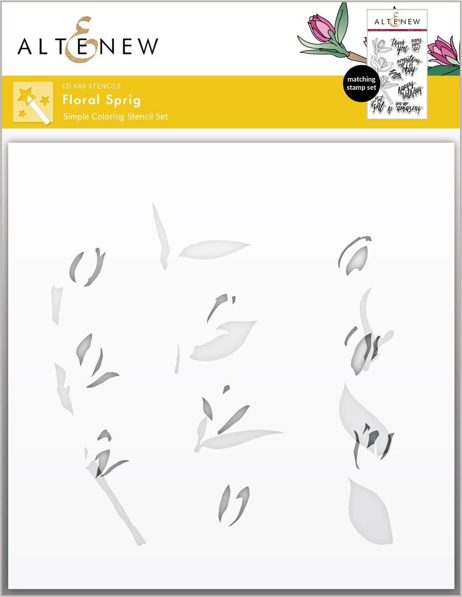 Altenew Stamp & Die & Stencil Bundle Floral Sprig Stamp & Die & Stencil Bundle