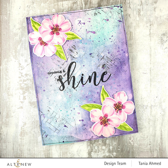 Altenew Stamp & Die & Stencil Bundle Flowering Cistus Stamp & Die & Mask Stencil Bundle