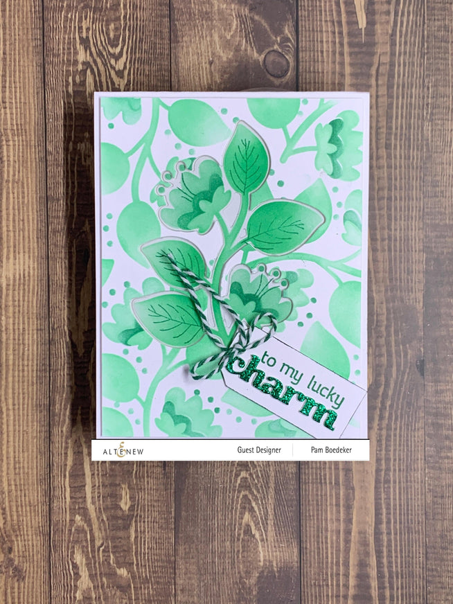 Altenew Stamp & Die & Stencil Bundle Folk Flowers Stamp & Die & Stencil Bundle