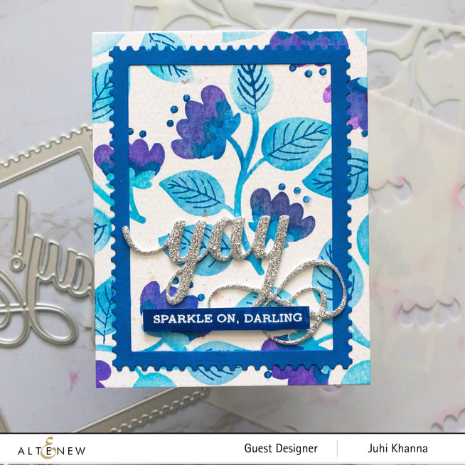 Altenew Stamp & Die & Stencil Bundle Folk Flowers Stamp & Die & Stencil Bundle
