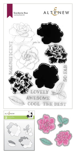 Altenew Stamp & Die & Stencil Bundle Gardenia Duo Stamp & Die & Mask Stencil Bundle