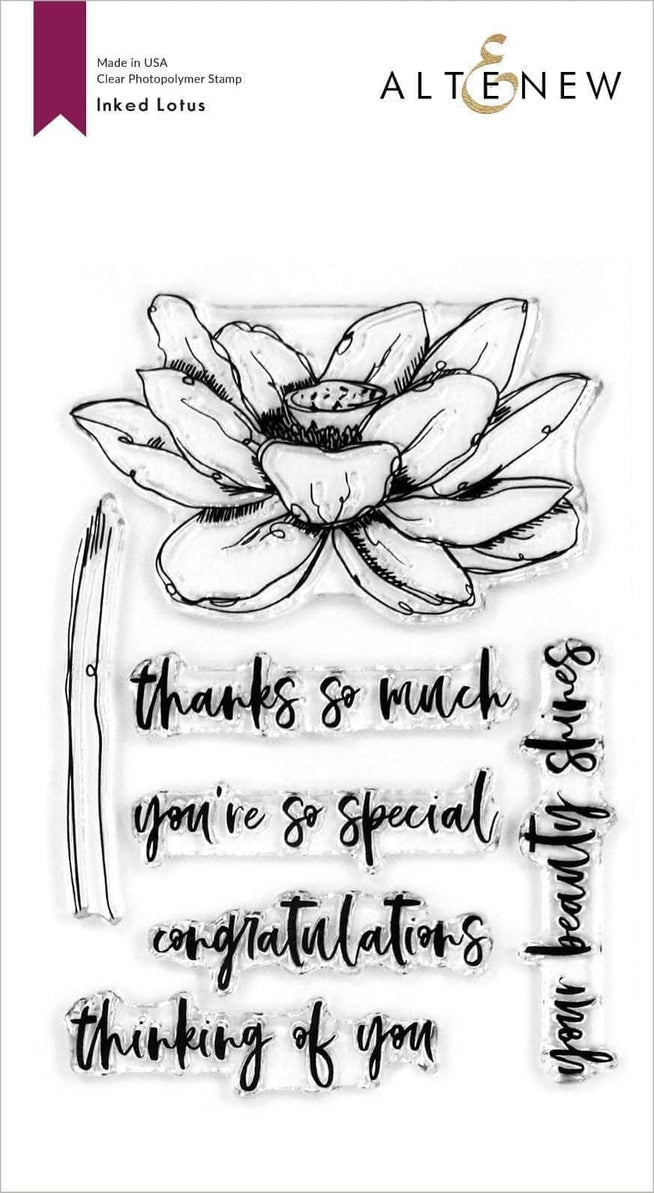Altenew Stamp & Die & Stencil Bundle Inked Lotus