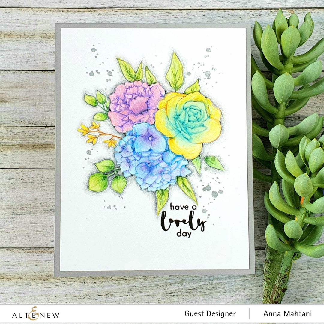 Altenew | Card Making, Scrapbooking & Paper-Crafting Supplies! Stamp & Die & Stencil Bundle Inky Bouquet Stamp & Die & Coloring Stencil Bundle