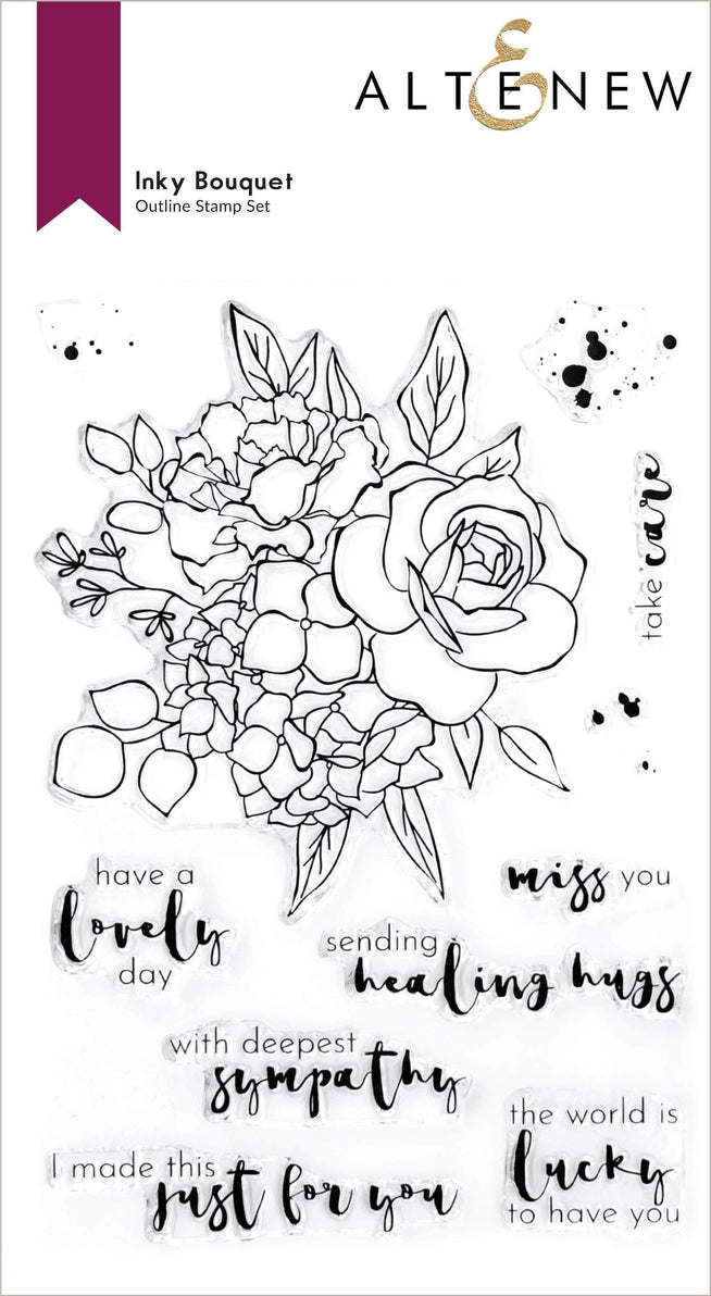 Altenew Stamp & Die & Stencil Bundle Inky Bouquet