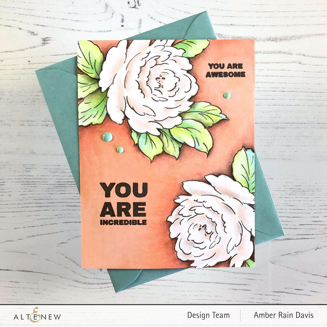 Altenew Stamp & Die & Stencil Bundle Kind Reminders Stamp & Die & Coloring Stencil Bundle