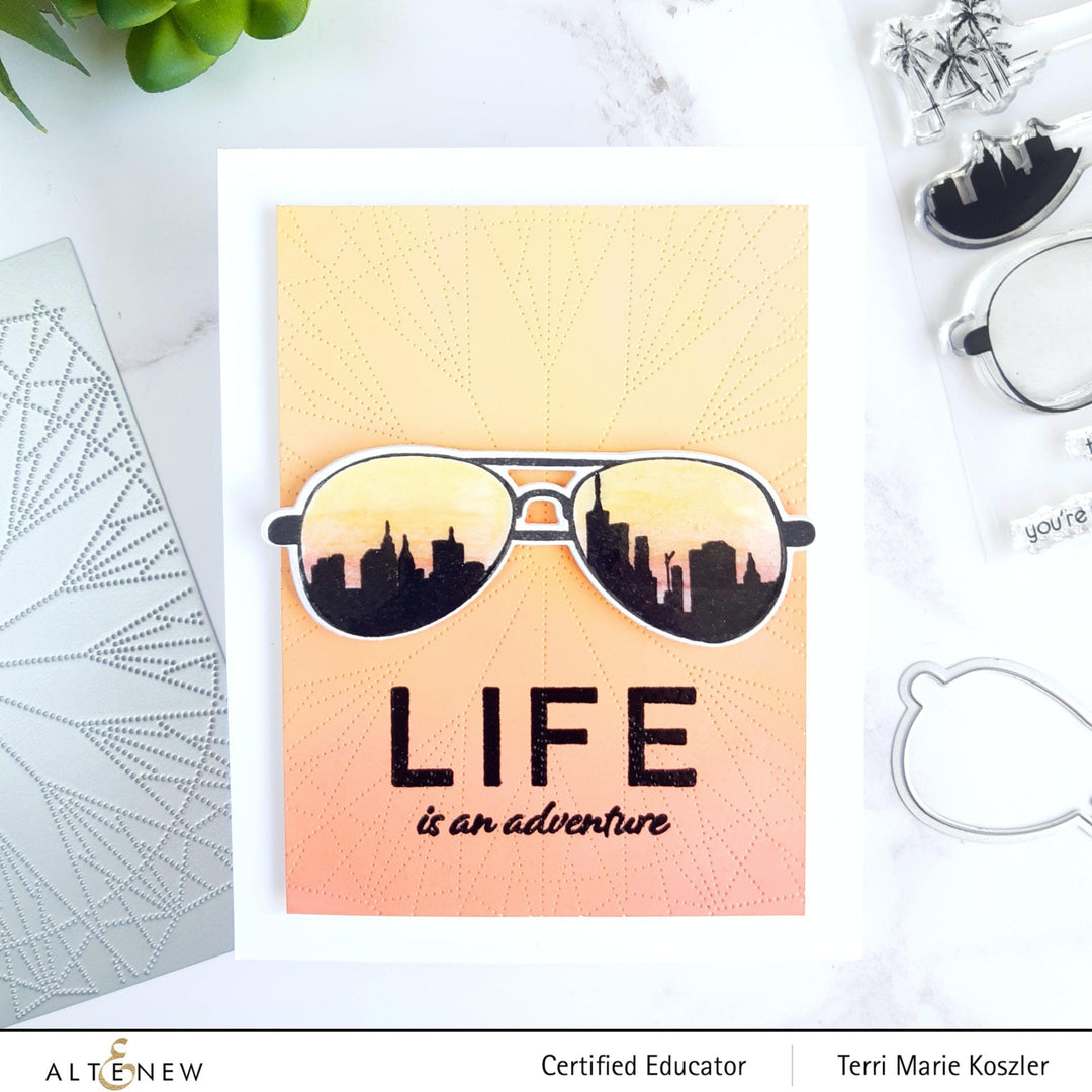 Altenew | Card Making, Scrapbooking & Paper-Crafting Supplies! Stamp & Die & Stencil Bundle Let's Go Stamp & Die & Coloring Stencil Bundle
