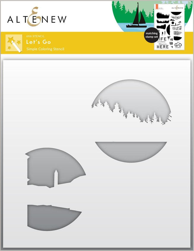 Altenew | Card Making, Scrapbooking & Paper-Crafting Supplies! Stamp & Die & Stencil Bundle Let's Go Stamp & Die & Coloring Stencil Bundle
