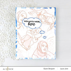Altenew Stamp & Die & Stencil Bundle Linear Life: Daydreams Stamp & Die & Coloring Stencil Bundle