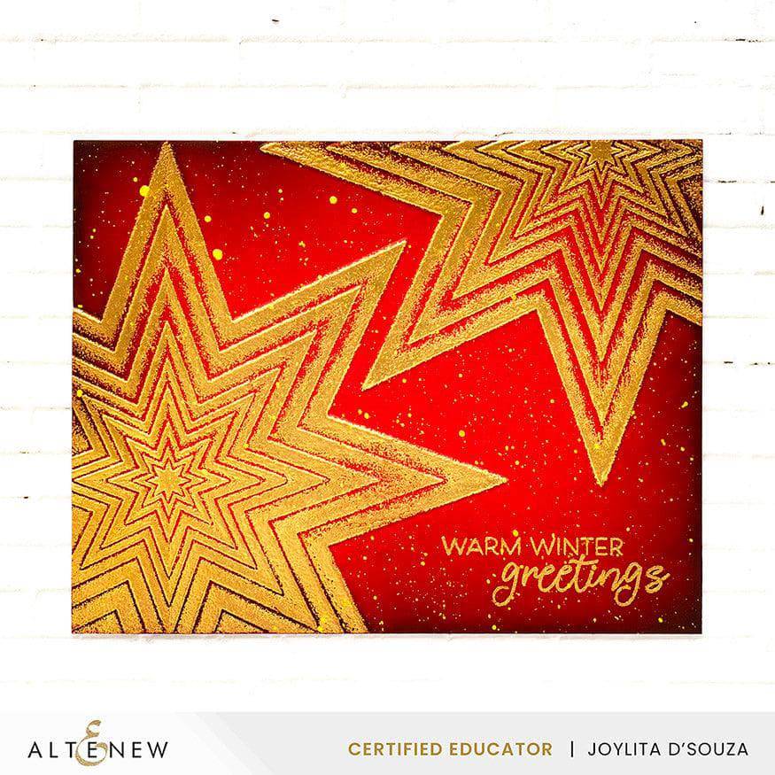 Altenew Stamp & Die & Stencil Bundle Linear Life Poinsettias