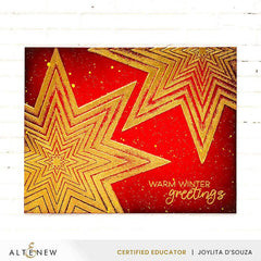 Altenew Stamp & Die & Stencil Bundle Linear Life Poinsettias