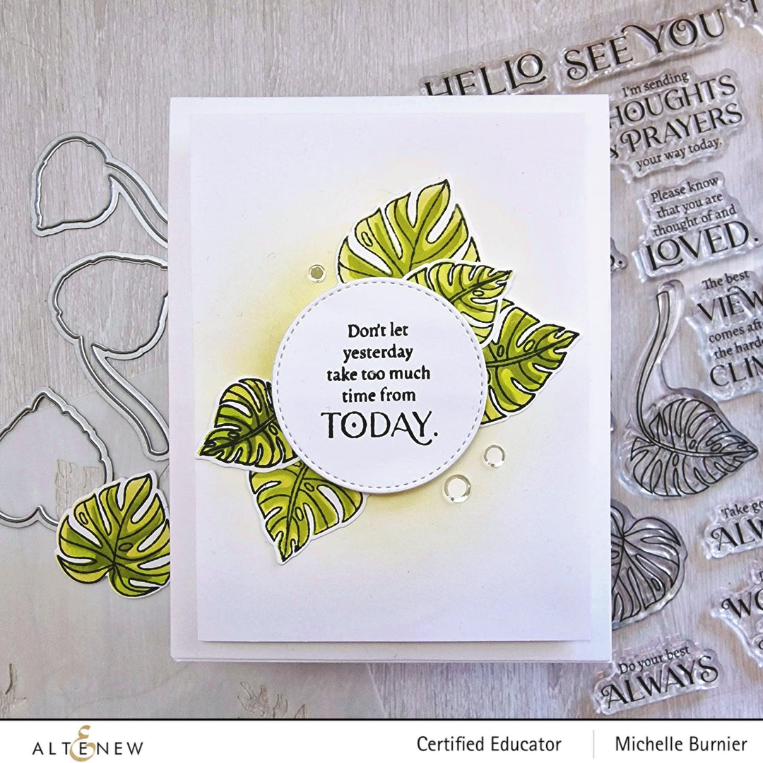 Altenew Stamp & Die & Stencil Bundle Monsteras and Quotes Stamp & Die & Stencil Bundle