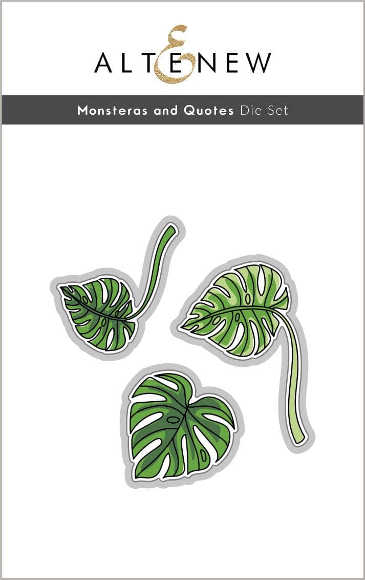 Altenew Stamp & Die & Stencil Bundle Monsteras and Quotes Stamp & Die & Stencil Bundle