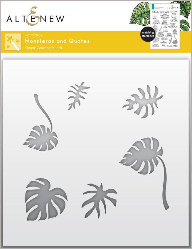 Altenew Stamp & Die & Stencil Bundle Monsteras and Quotes Stamp & Die & Stencil Bundle