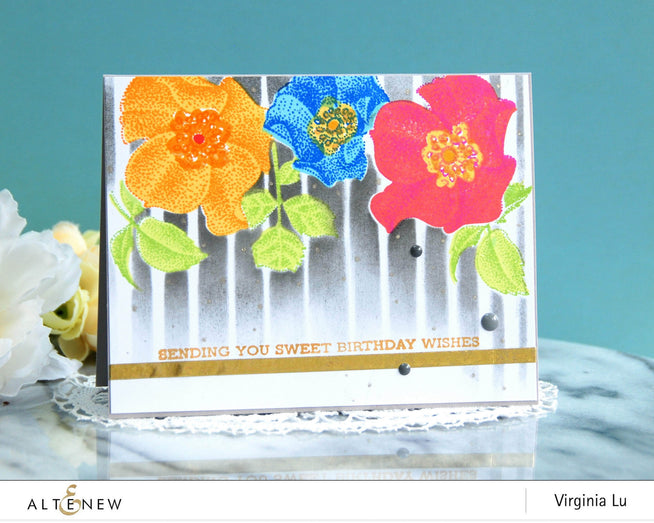 Altenew Stamp & Die & Stencil Bundle Peaceful Reverie Stamp & Die & Mask Stencil Bundle