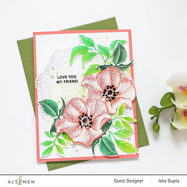 Altenew Stamp & Die & Stencil Bundle Peaceful Reverie Stamp & Die & Mask Stencil Bundle