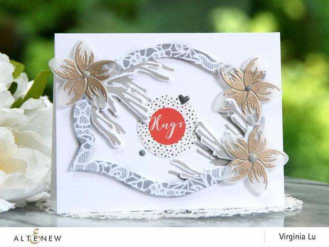 Altenew Stamp & Die & Stencil Bundle Playful Plumeria Stamp & Die & Mask Stencil Bundle