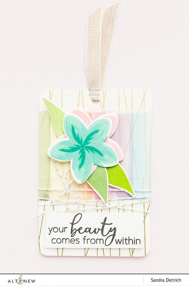 Altenew Stamp & Die & Stencil Bundle Playful Plumeria Stamp & Die & Mask Stencil Bundle