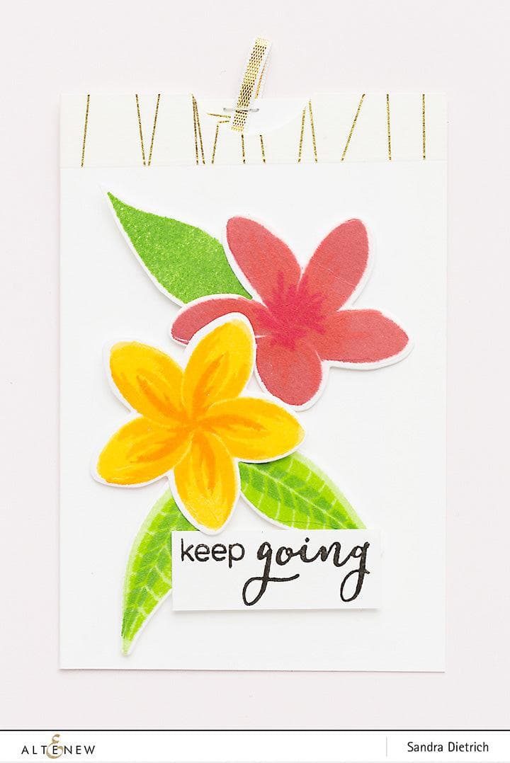 Altenew Stamp & Die & Stencil Bundle Playful Plumeria Stamp & Die & Mask Stencil Bundle