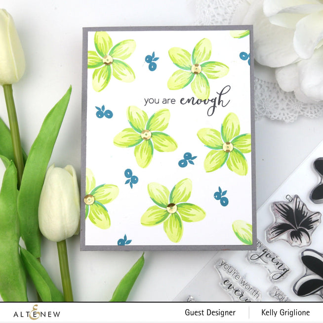 Altenew Stamp & Die & Stencil Bundle Playful Plumeria Stamp & Die & Mask Stencil Bundle