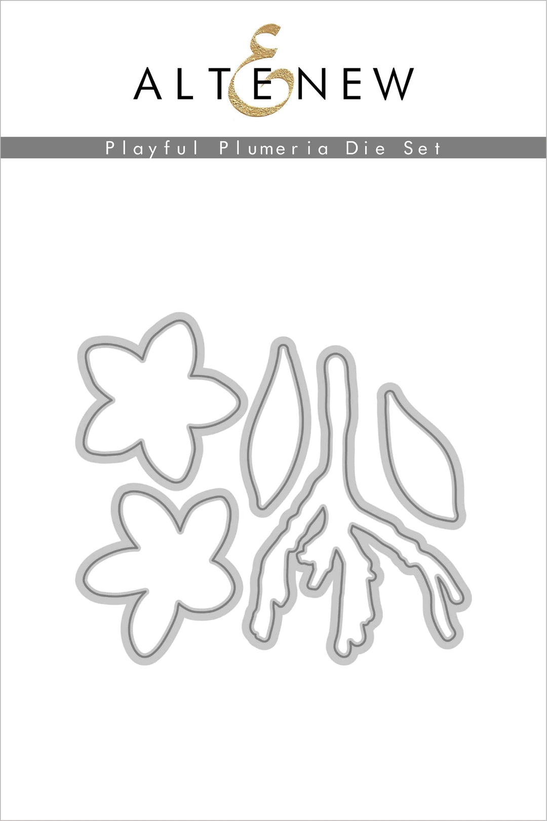 Altenew Stamp & Die & Stencil Bundle Playful Plumeria Stamp & Die & Mask Stencil Bundle