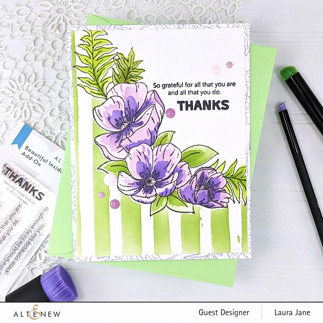 Altenew Stamp & Die & Stencil Bundle Poppy Arrangement Stamp & Die & Stencil Bundle