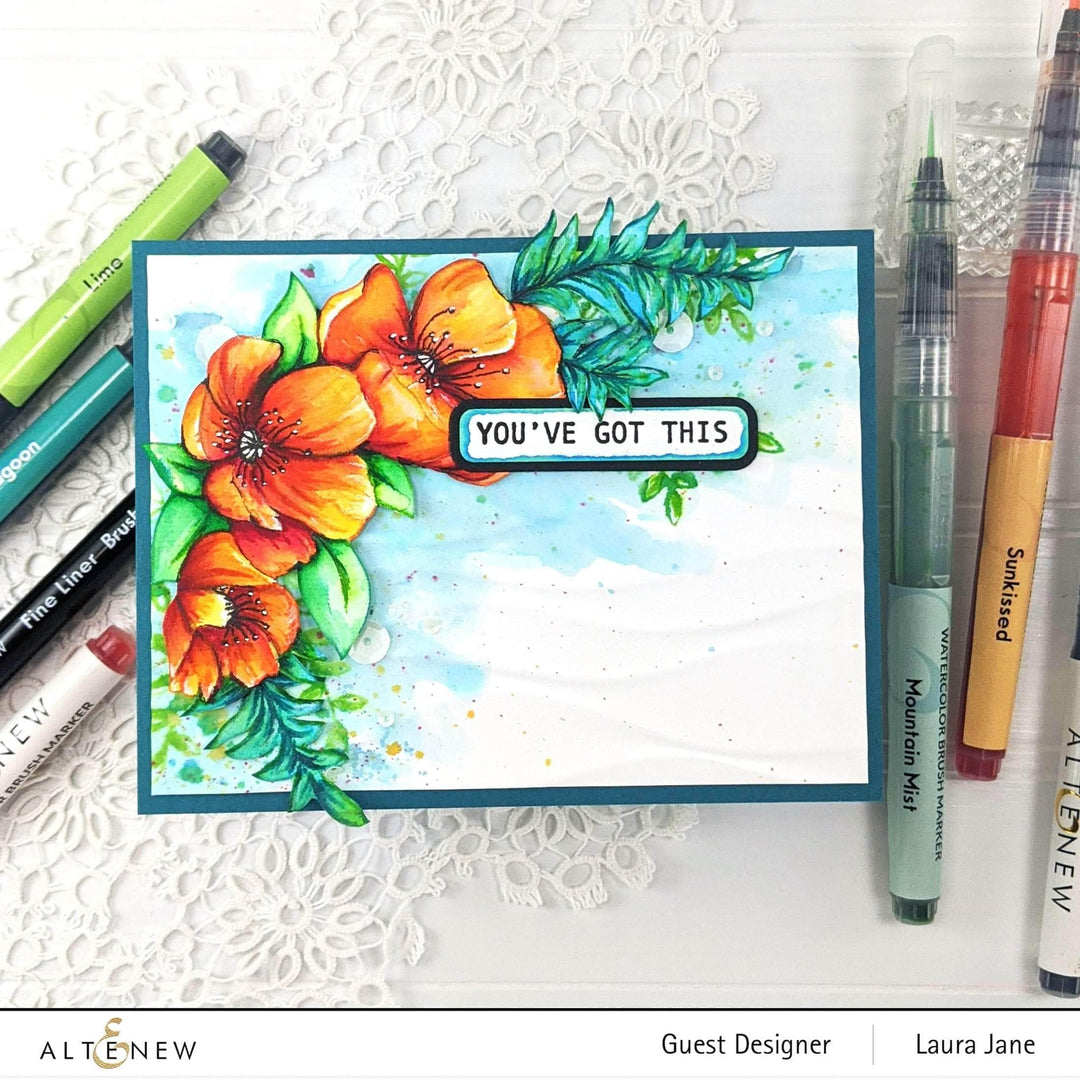 Altenew Stamp & Die & Stencil Bundle Poppy Arrangement Stamp & Die & Stencil Bundle