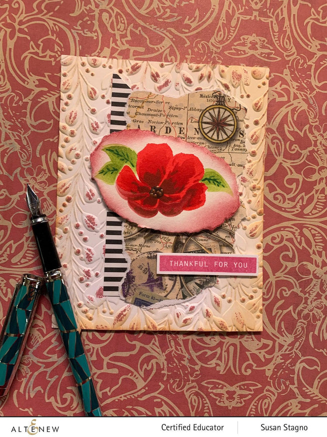 Altenew Stamp & Die & Stencil Bundle Poppy Arrangement Stamp & Die & Stencil Bundle